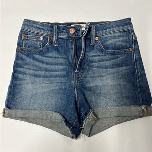 MADEWELL jean denim cutoff shorts size 24 cuffed